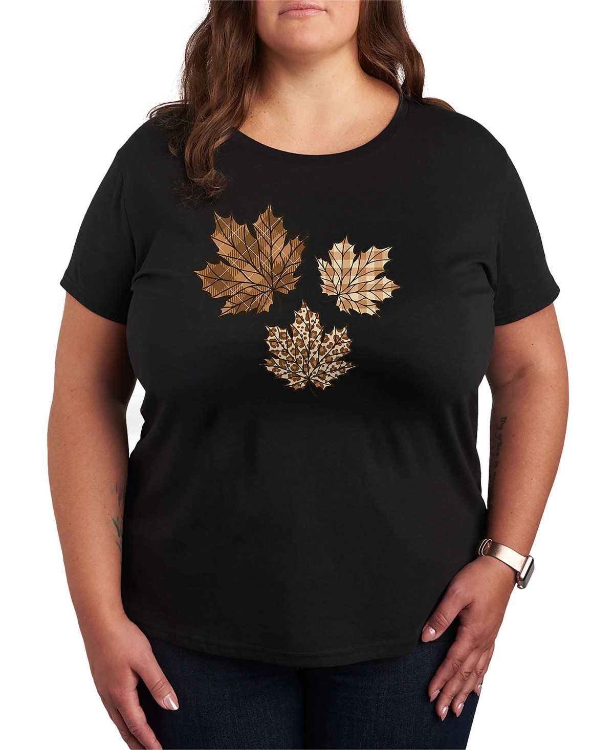 Hybrid Apparel Plus SizeLeaves Women's Short Sleeve Graphic T-shirts