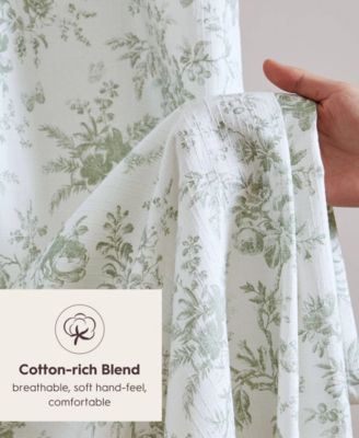 Walled Garden Tonal Floral Shower Curtain, 72" x 84"