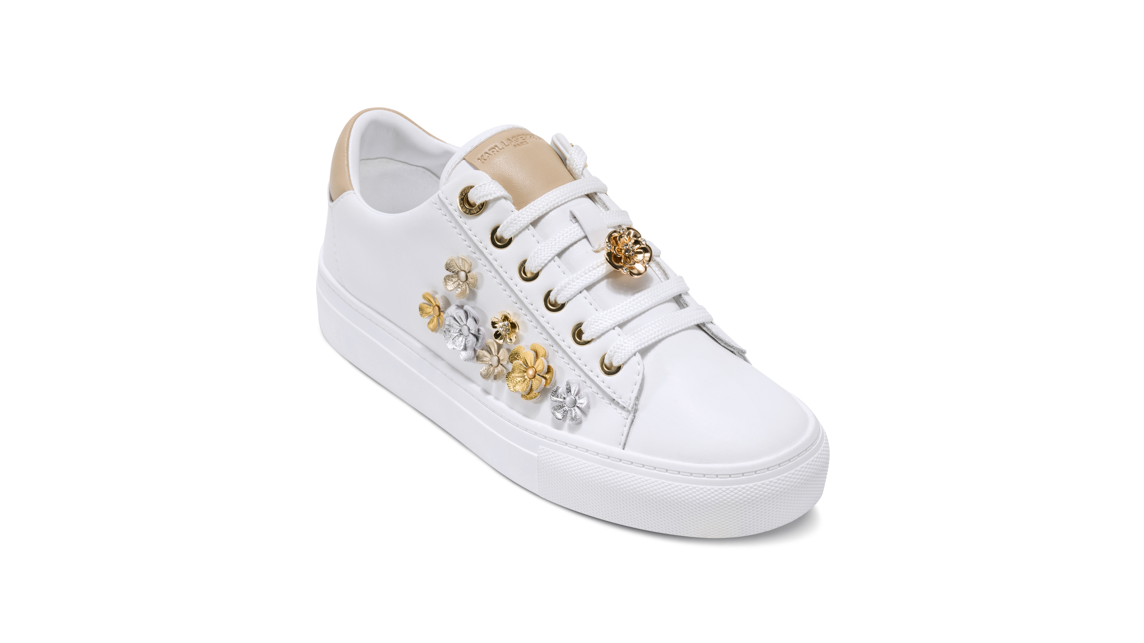 Karl Lagerfeld Paris Women's Cate Fleur Lace-Up Sneakers