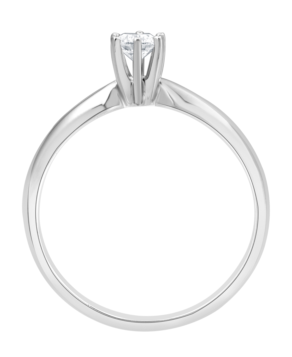 Macy's Diamond Ring (1/5 Ct. T.w.) In 14k White Gold (also In 14k Yellow Gold) In Metallic