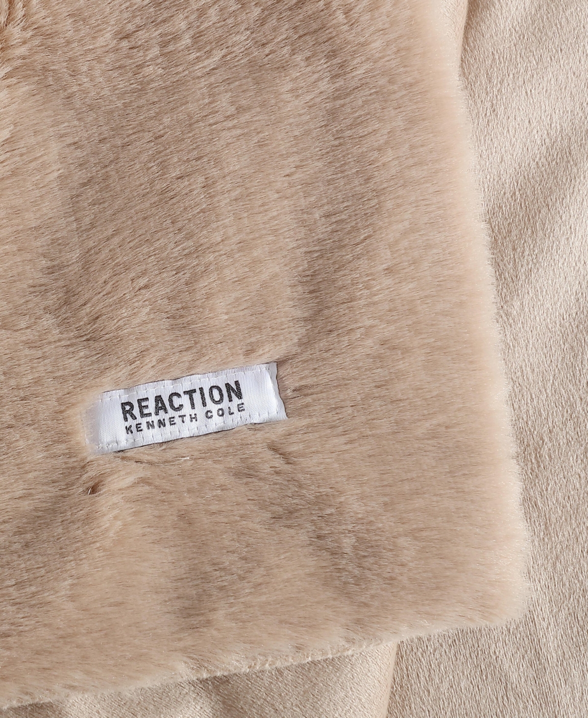 Kenneth Cole New York Solid Faux Fur Throw Blanket, 70" X 50" In Brown