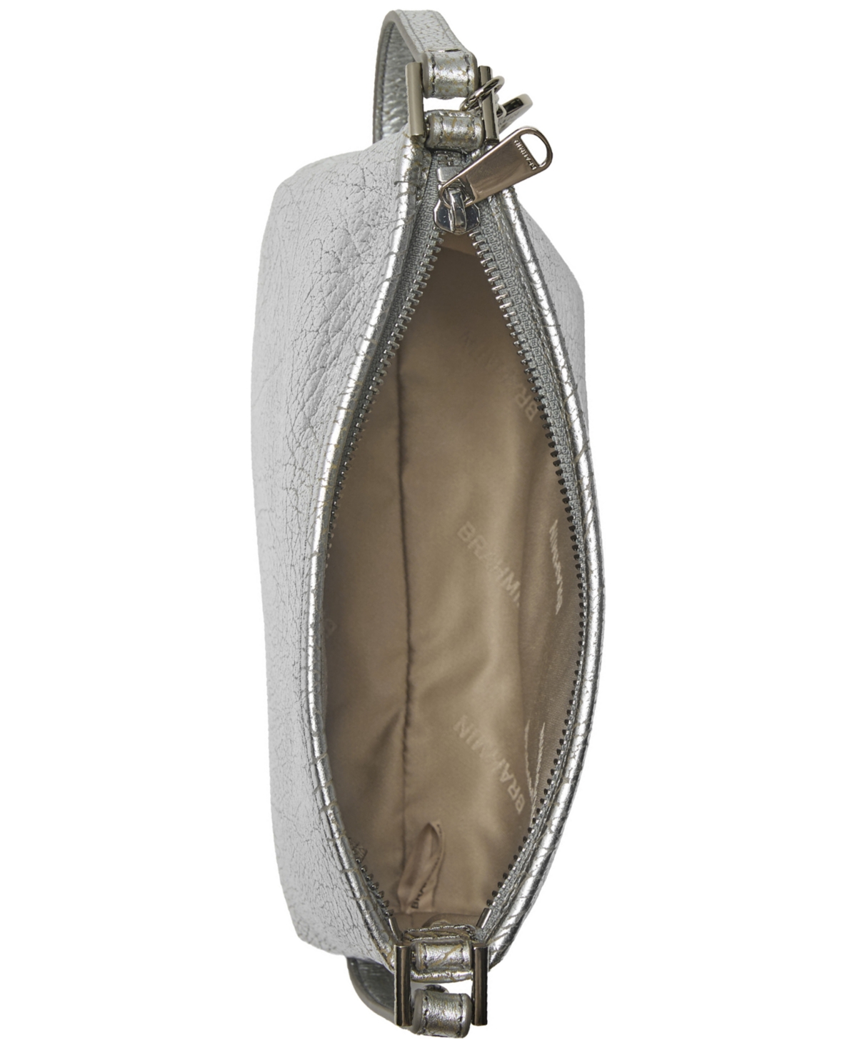 Brahmin Lorelei Medium Satchel Bag In Silver