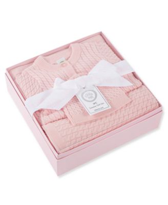 Baby Boys' and Girls' Cardigan, Blanket and Hat Gift, 3-Piece Set