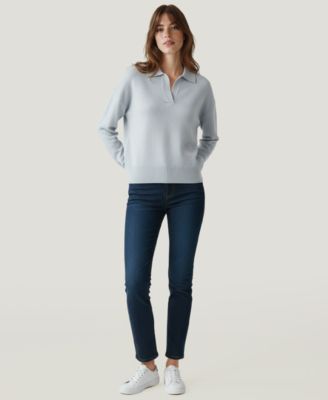 Soft by Women's Cashmere Lightweight Polo Sweater