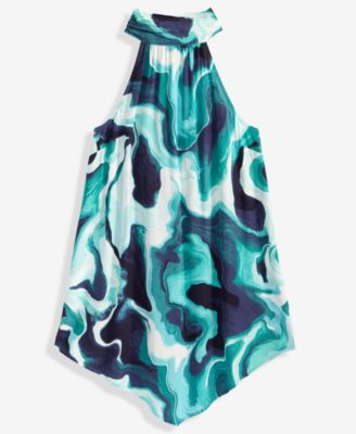 Women's Printed Point-Hem Halter Top, Macy's Exclusive