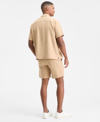 Men's Brushed Owen Shorts and Short Sleeve Shirt, Macy's Exclusive
