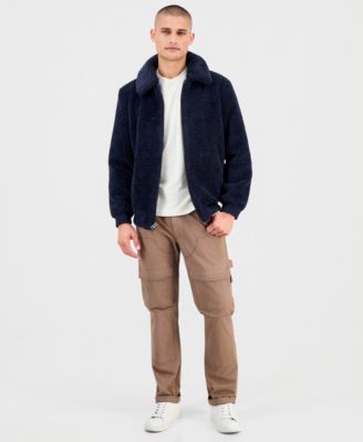 Men's Teddy Bear Fleece Bomber Jacket