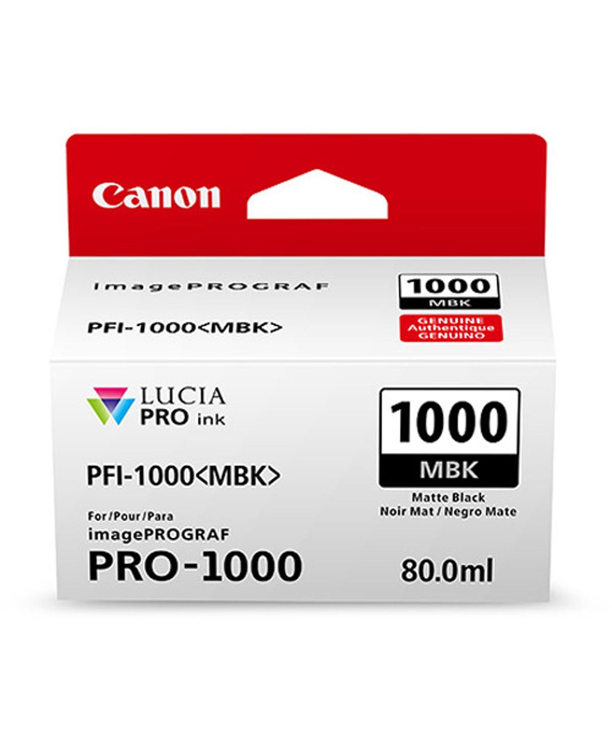 Canon 2 pack Pfi-1000 Mbk Matte Black Lucia Pro ink for imagePROGRAF Pro-1000