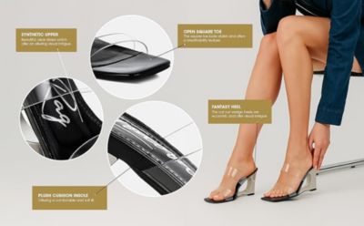 Womens Zelene Fantasy Wedge Heel Clear Sandals