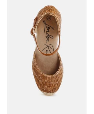 Womens Kalista Raffia Woven Wedge Sandals