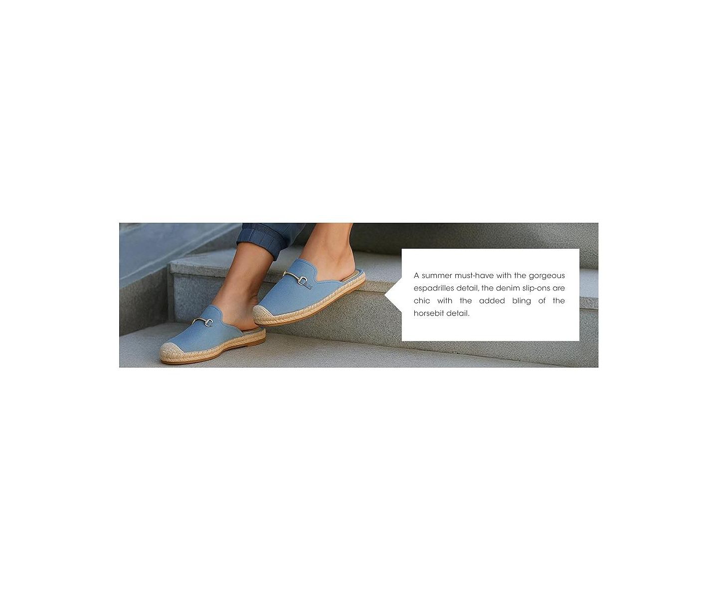 Женские сабо London Rag Midori Denim Slip-On Mules, цвет: Средний синий — фото 6