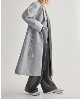 Premium Corseted Detail Maxi Coat