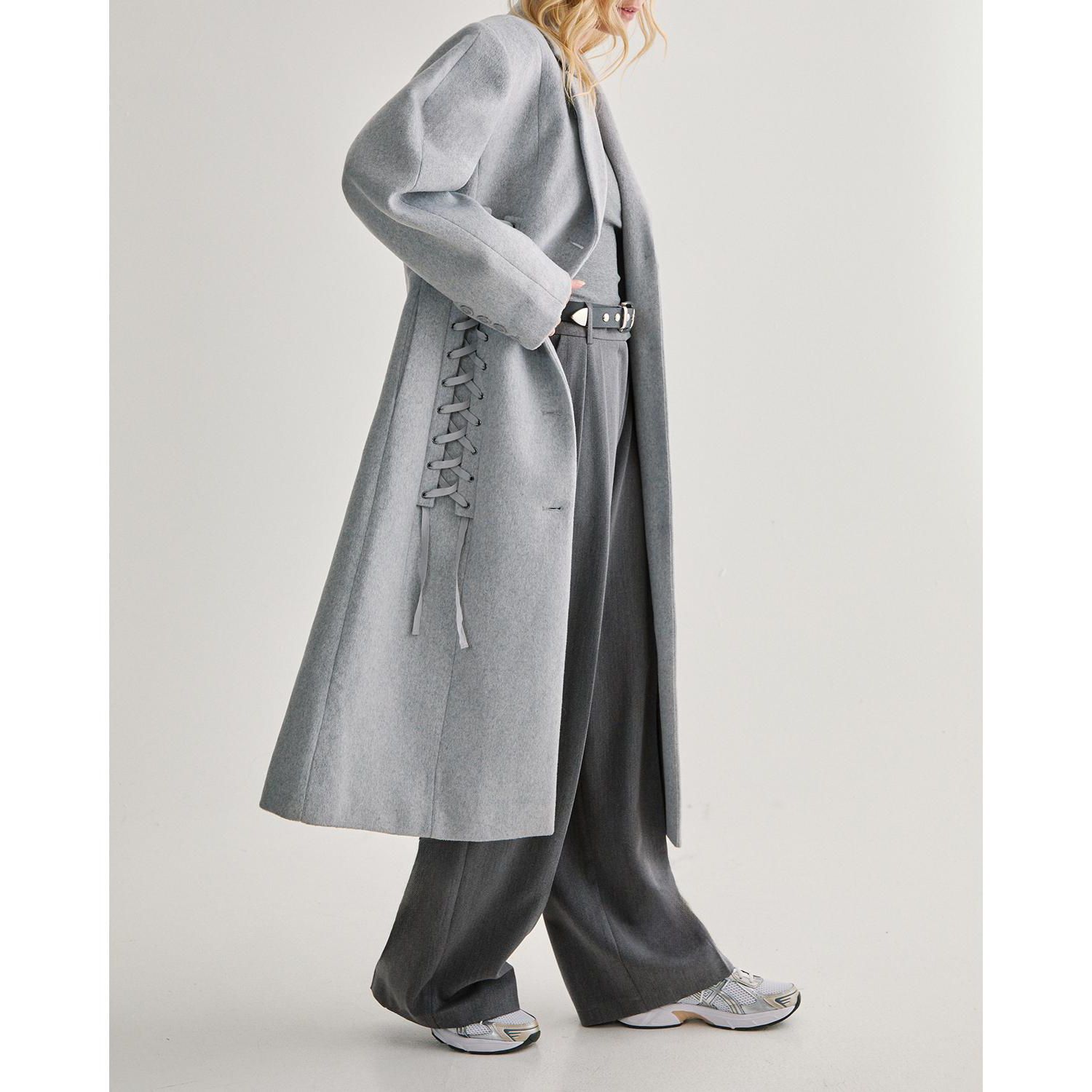 Premium Corseted Detail Maxi Coat