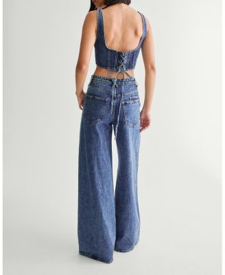 Women's Lace Front Detail Jean