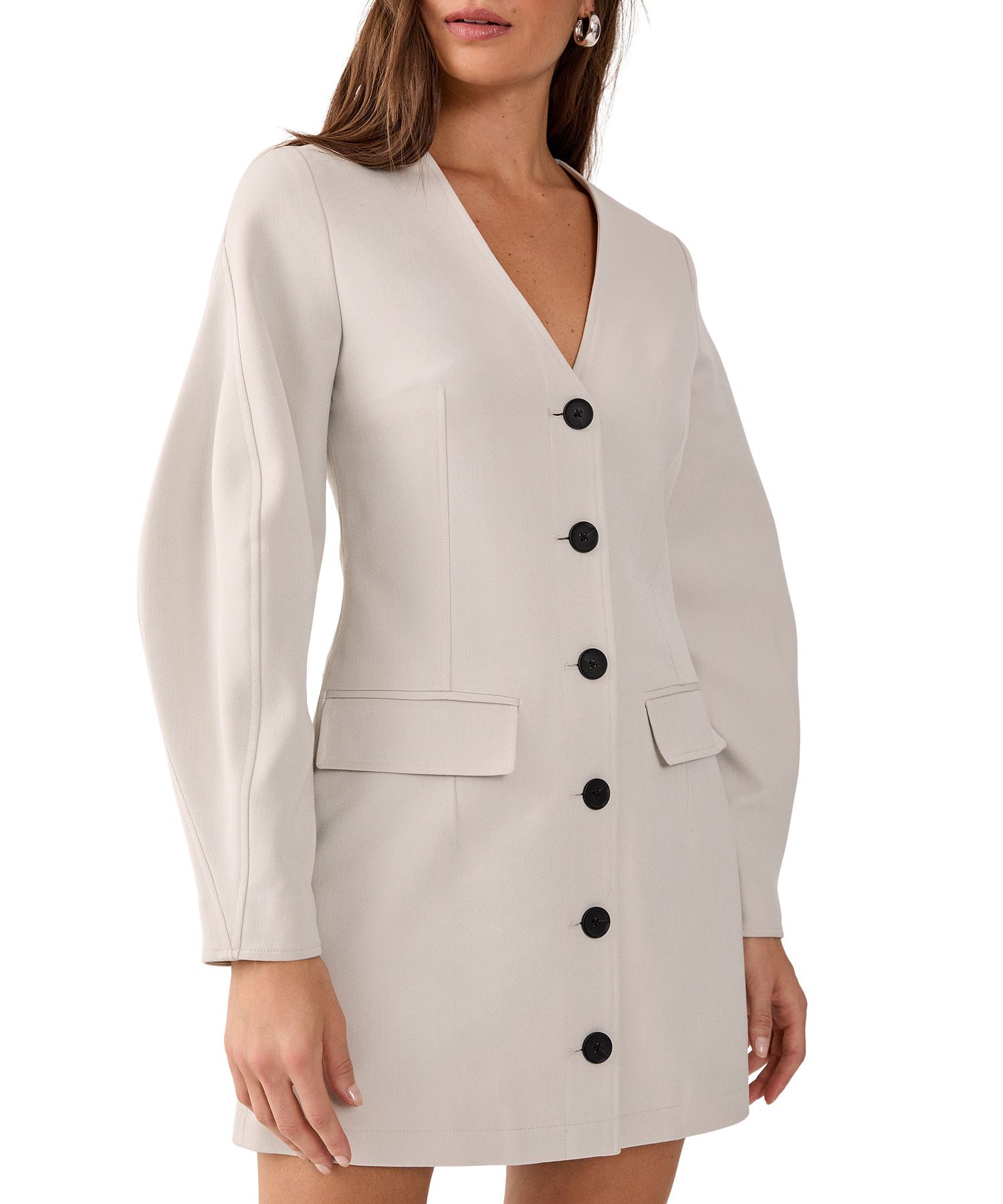 Women's Button Through Mini Blazer Dress