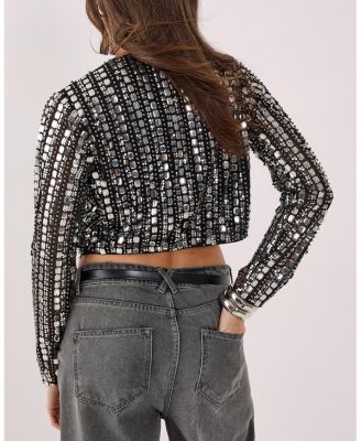 Women's Beaded Long Sleeve Jacket