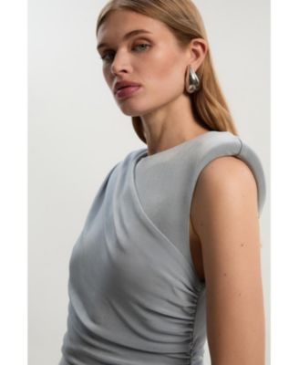 Women's Slinky Crepe Scarf Maxi Dress