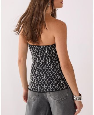 Droplet Embellished Longline Bustier Top