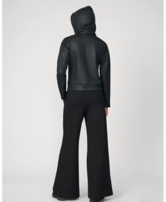 Women's Coated Bubble Hem Hoodie