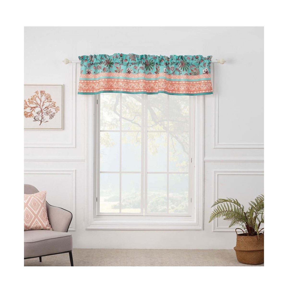 Barefoot Bungalow Audrey Window Valance Turquoise 84in x 16in + 2in by Barefoot Bungalow