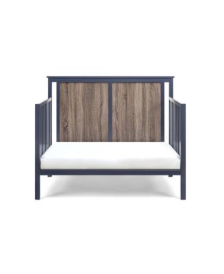 4-in-1 Convertible Crib in Midnight Blue and Vintage Walnut