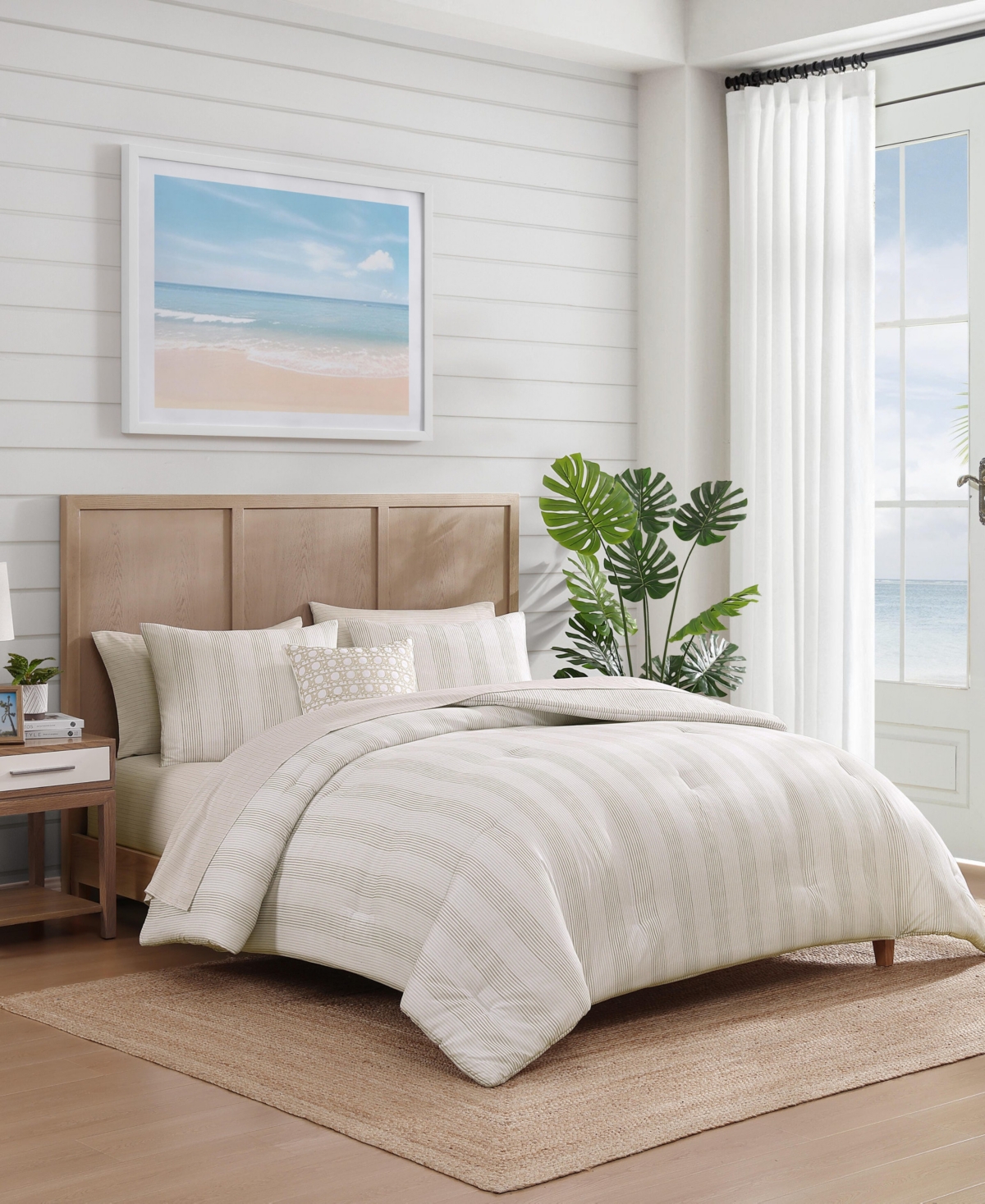 Tommy Bahama Weekend Stripe 8-pc. Comforter Set, Full/queen In White