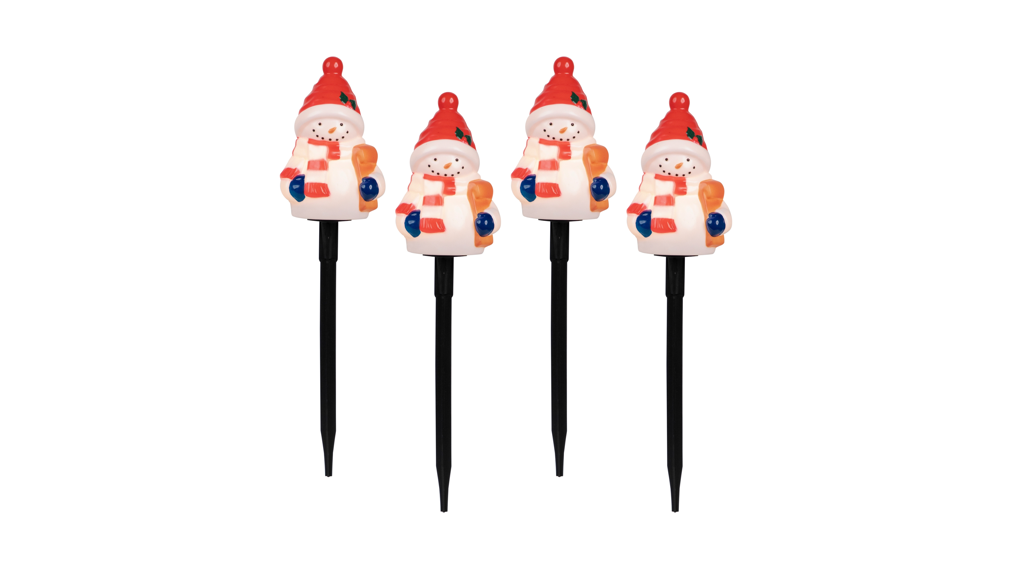 Northlight 16" Jolly Snowmen Christmas Pathway Markers, Set of 4