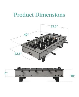 40in Tabletop Foosball Table, Arcade Table Soccer for Home, Game Room w/ 2 Balls