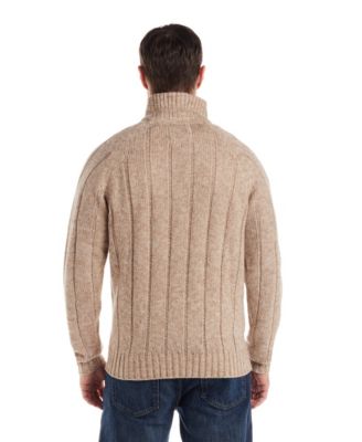 Men's Cable Knit Quarter Button Long Sleeve Sweater