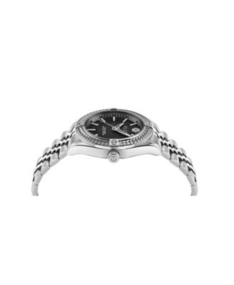 Men's Silver Stainless Steel Watch, 43mm