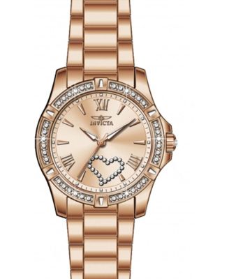 Women's 49843 Angel Quartz 2 Hand Rose Gold Dial Watch