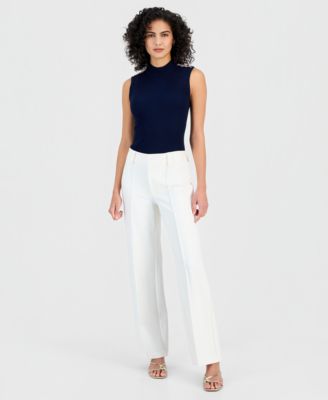 Women's High-Rise Wide-Leg Ankle Pants