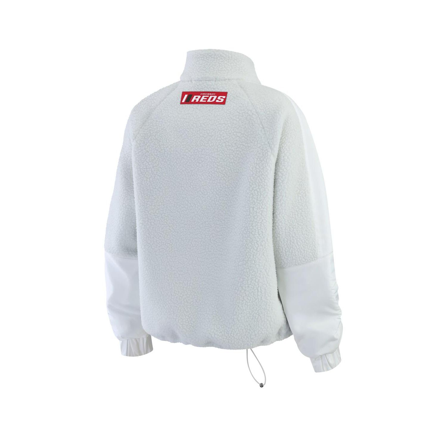 Women's Gray Cincinnati Reds Polar Fleece Quarter-Zip Jacket
