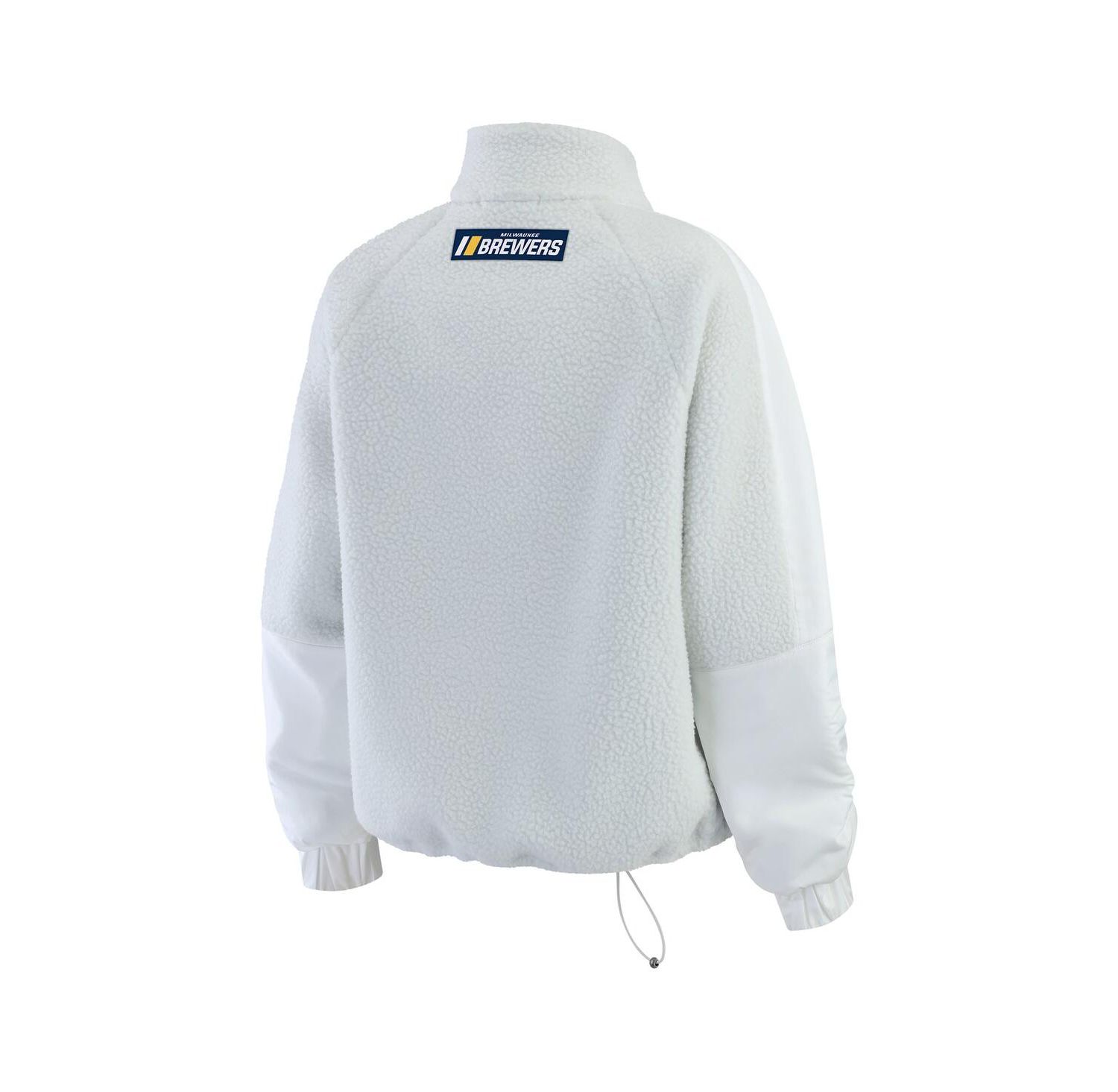 Women's Gray Milwaukee Brewers Polar Fleece Quarter-Zip Jacket