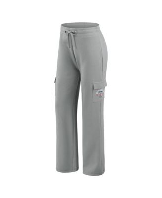 Women's 2-Piece Gray Cleveland Guardians Waffle-Knit Long-Sleeve Hoodie and Lounge Pant Set