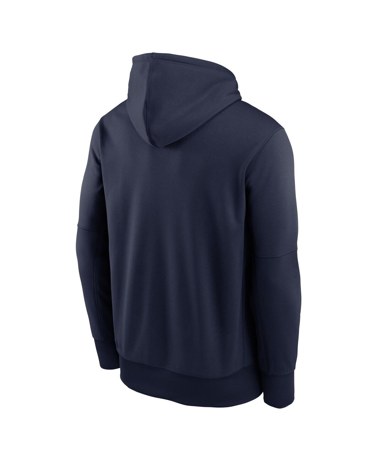 Nike Men's Navy Auburn Tigers Team Stacked Dri-fit Pullover Hoodie