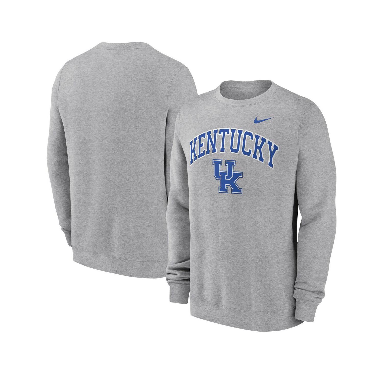 Men's Gray Kentucky Wildcats Arch Pullover Sweatshirt