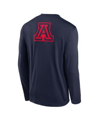 Men's Navy Arizona Wildcats Primetime Campus 2-Hit Legend Dri-FIT Long Sleeve T-Shirt