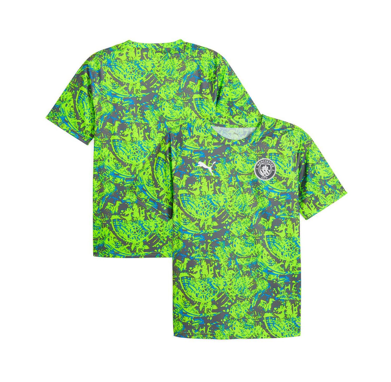 Men's Green Manchester City 2025/26 Pre-Match Training Jersey