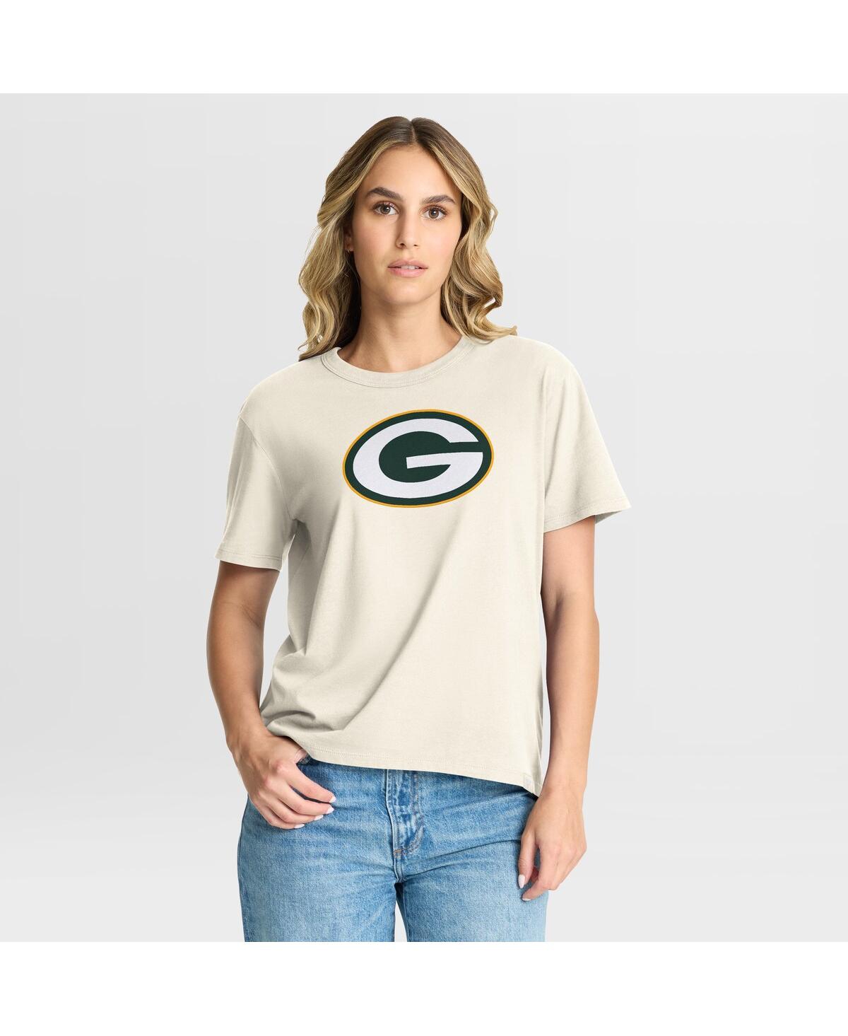 Fanatics Women's Cream Green Bay Packers Dove Legacy T-shirt In Neutral