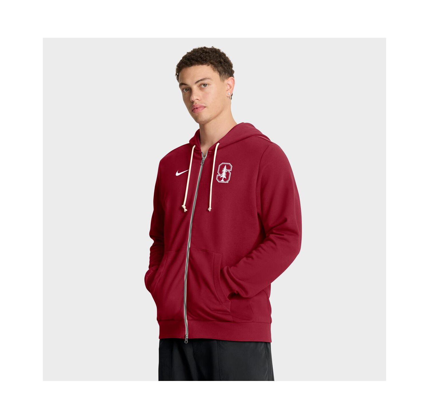 Men's Cardinal Stanford Cardinal 2025 Sideline Standard Issue Dri-FIT Full-Zip Hoodie