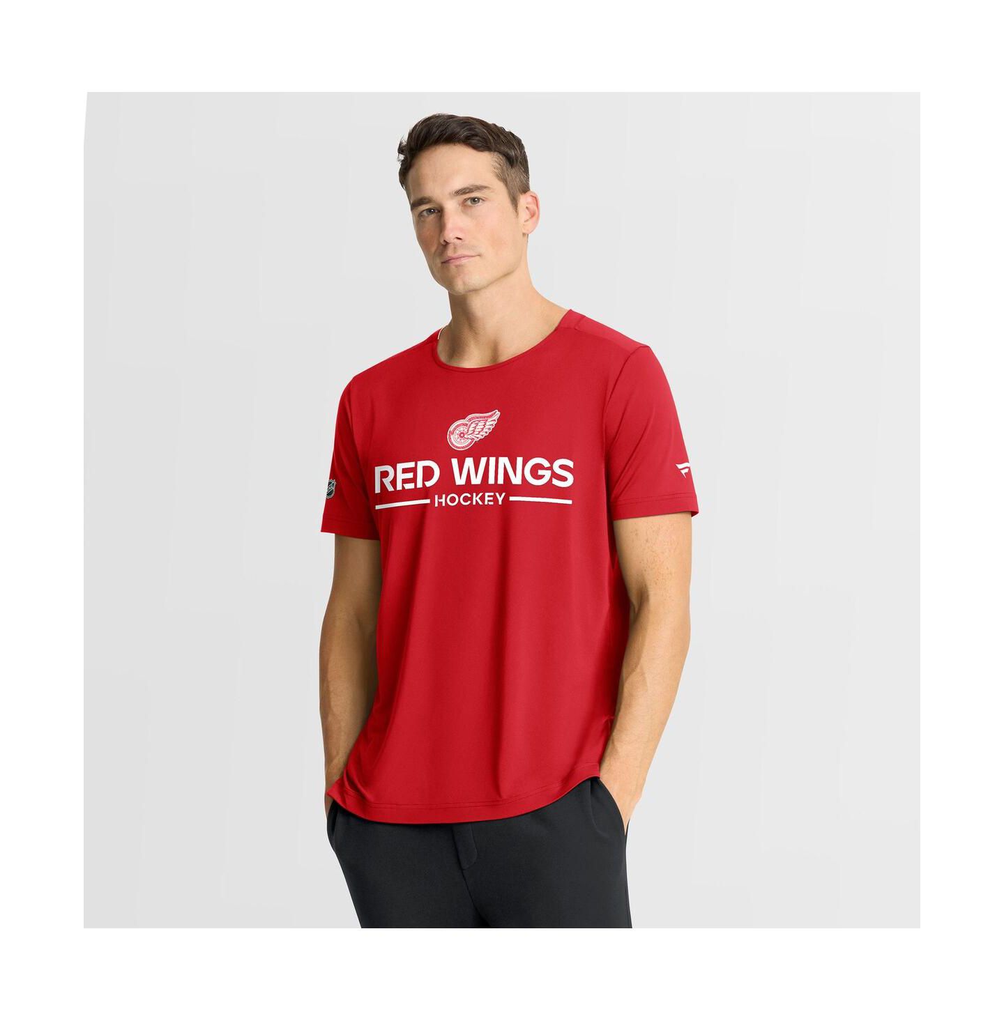 Мужская футболка Fanatics Red Detroit Red Wings Authentic Pro Centennial Rink Tech — фото 1
