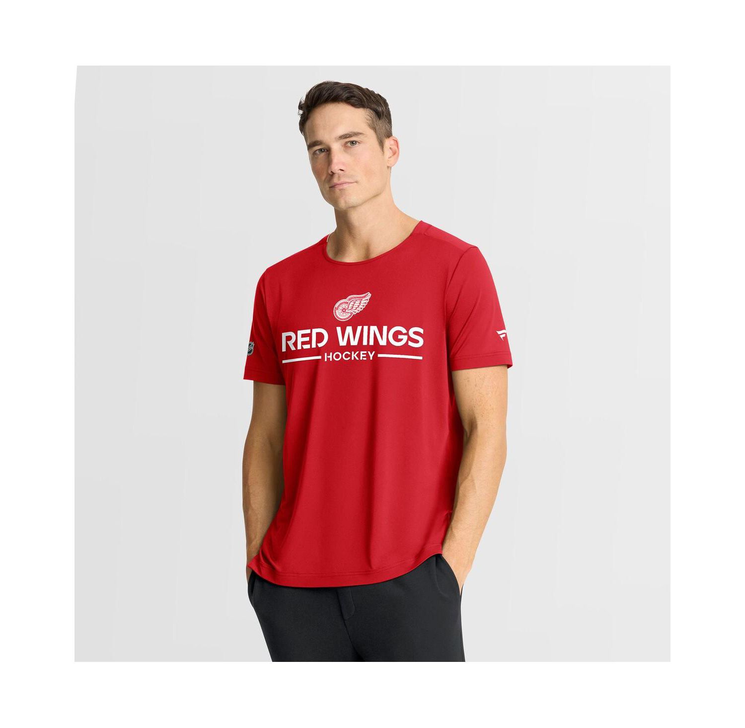 Men's Red Detroit Red Wings Authentic Pro Centennial Rink Tech T-Shirt