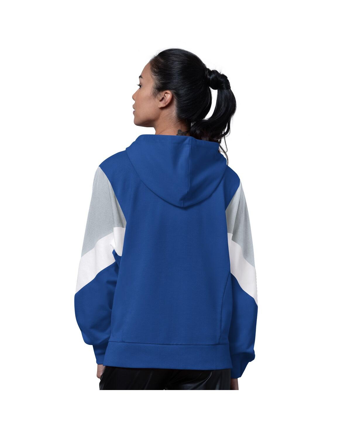 Starter Women's Royal Los Angeles Dodgers Scrimmage Pullover Hoodie In Blue