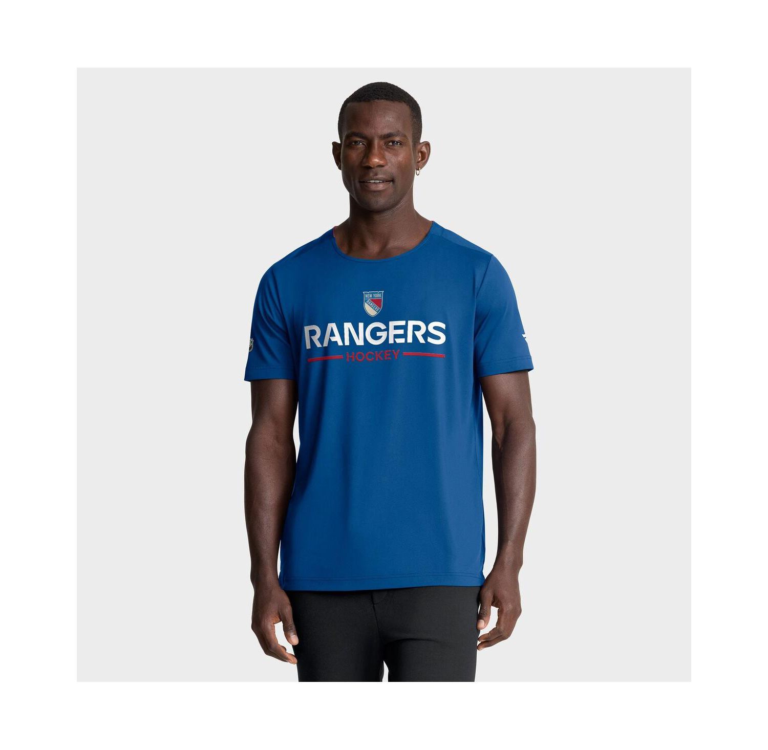 Men's Blue New York Rangers Authentic Pro Rink Centennial Tech T-Shirt