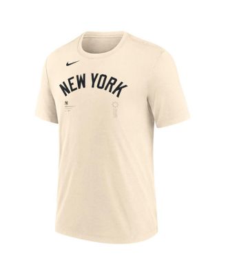 Men's Natural New York Yankees Wordmark Tri-Blend T-Shirt