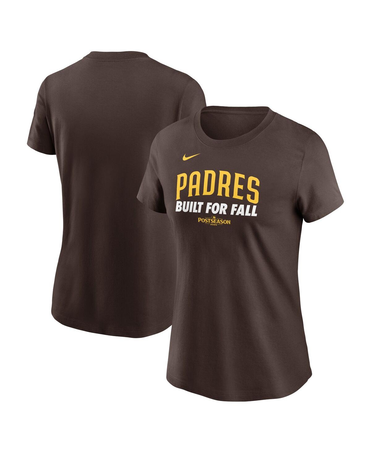 Nike Women's Brown San Diego Padres 2025 Mlb Postseason Authentic Collection T-shirt In Brown