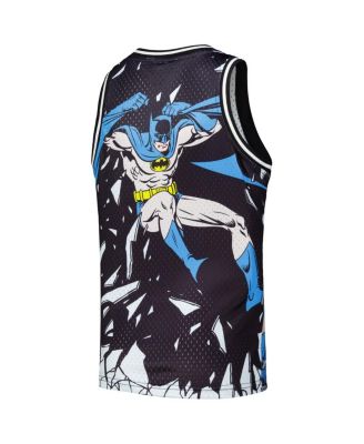 Big Boys and Girls Black Batman Graphic Basketball Jersey