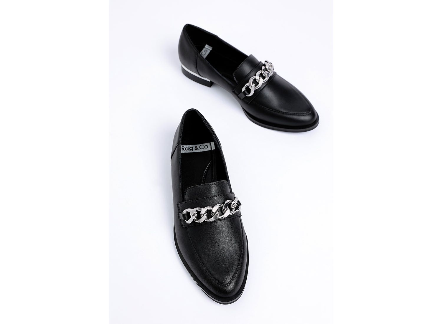 Rag and Co Womens Pola Leather Horsebit Loafers