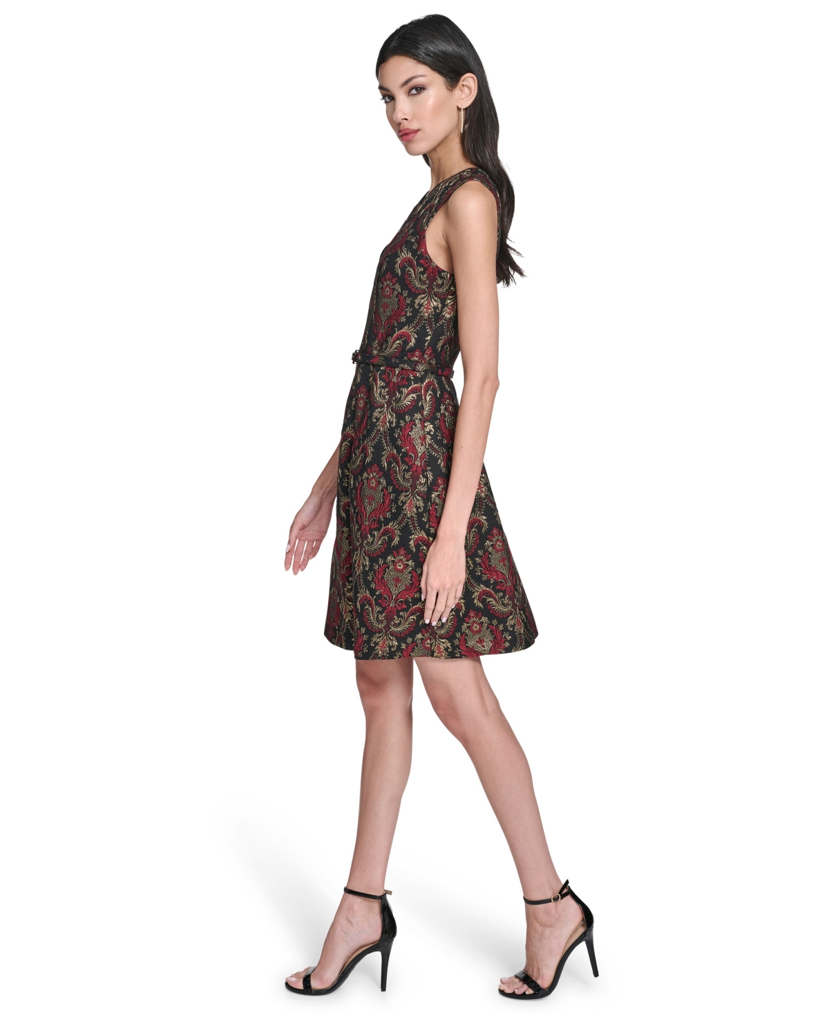 Vince Camuto Women's V-Neck Fit and Flare Dress